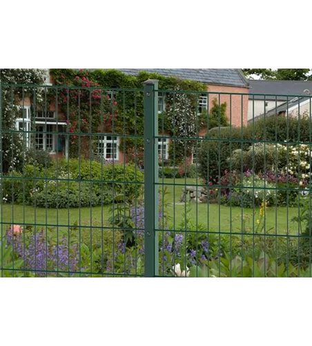 Doppelstabmattenzaun 83 x 251 cm, moosgrün, 6/5/6, Premium