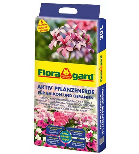 Floragard Aktiv Pflanzenerde für Balkon und Geranien Floragard Aktiv Pflanzenerde für Balkon und Geranien