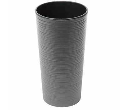 Siena Garden Pflanzkübel Locon, rund, Ø 30x57,0 cm Rillenoptik in graphit Kunststoff Siena Garden Pflanzkübel Locon, rund, Ø 30x57,0 cm Rillenoptik in graphit Kunststoff