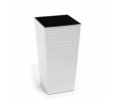 Siena Garden Pflanzkübel Nizza, eckig, 30x30x57,0 cm Rillenoptik in weiß Kunststoff Siena Garden Pflanzkübel Nizza, eckig, 30x30x57,0 cm Rillenoptik in weiß Kunststoff