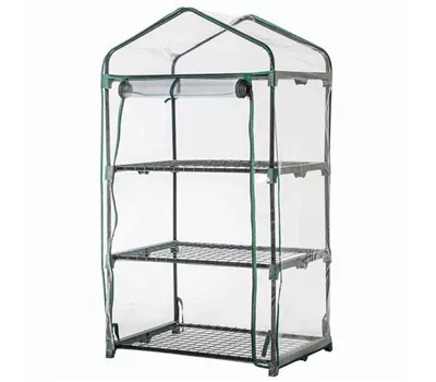 Siena Garden Gewächshaus, 126x70x50 cm transparent PVC-Folie