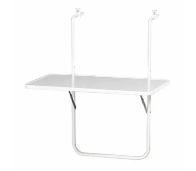 Alco Balkonhängetisch 60 x 40 cm weiß Kunststoff  Alco Balkonhängetisch 60 x 40 cm weiß Kunststoff