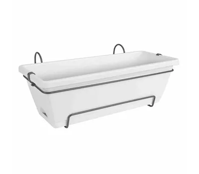 Elho Barcelona Blumenkasten 50cm x 20 cm x 17 cm weiß Kunstoff  Elho Barcelona Blumenkasten 50cm x 20 cm x 17 cm weiß Kunstoff