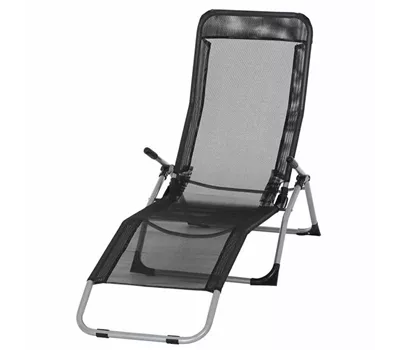 Bäderliege silber/schwarz Gestell silber / Bezug schwarz Bäderliege silber/schwarz Gestell silber / Bezug schwarz