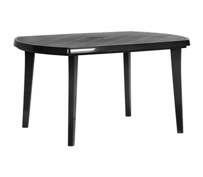 Elise Tisch 137x90cm grap oval, Vollkunststoff Elise Tisch 137x90cm grap oval, Vollkunststoff