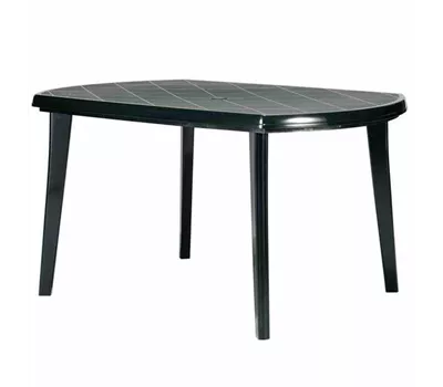 Elise Tisch 137x90cm grün oval, Vollkunststoff Elise Tisch 137x90cm grün oval, Vollkunststoff