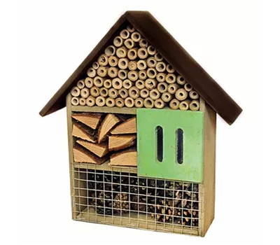 H.G-Vogel Insektenhotel 30 x 27 x 9 cm Kiefer/Bambus