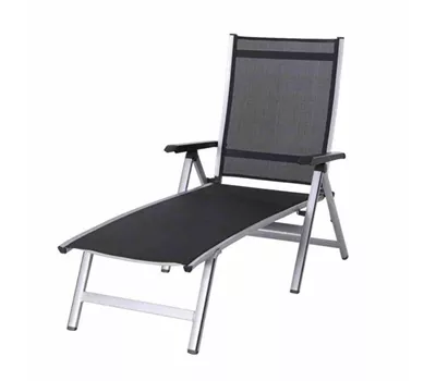 MWH Sonnenliege Elements Textilgewebe 145 cm x 70 cm x 104,5 cm silber-anthrazit MWH Sonnenliege Elements Textilgewebe 145 cm x 70 cm x 104,5 cm silber-anthrazit
