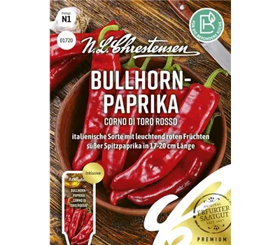 Paprikasamen 'Corno Di Toro Rosso' Paprikasamen 'Corno Di Toro Rosso'