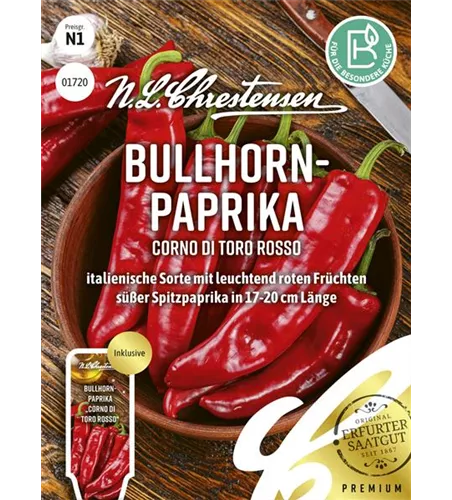 Paprikasamen 'Corno Di Toro Rosso'