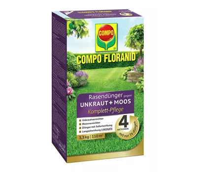 Compo FLORANID Rasendünger gegen Unkraut+Moos Komplettpflege  Compo FLORANID Rasendünger gegen Unkraut+Moos Komplettpflege