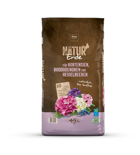 NATUR Erde für Hortensien, Rhododendren und Heidelbeeren NATUR Erde für Hortensien, Rhododendren und Heidelbeeren
