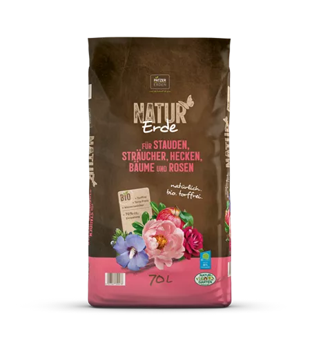 NATUR Erde für Stauden, Sträucher, Hecken, Bäume und Rosen NATUR Erde für Stauden, Sträucher, Hecken, Bäume und Rosen