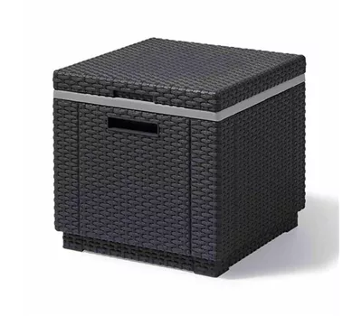 ICE-Cube Kühlbox graphit Geflechtoptik ICE-Cube Kühlbox graphit Geflechtoptik