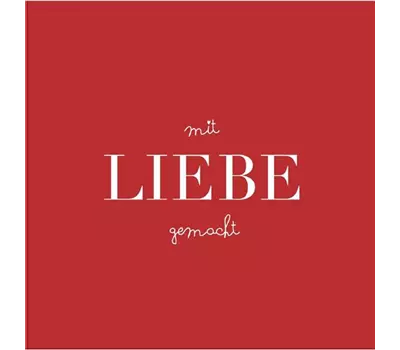 PET Servietten "mit Liebe gemacht"