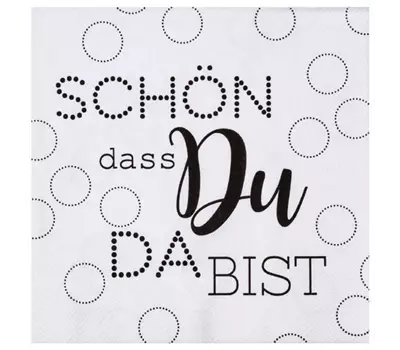 PET Servietten "Schön, dass du da bist" 