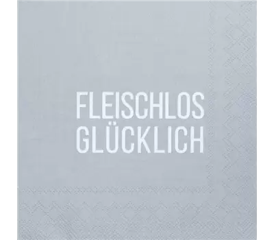 Servietten "Fleischlos glücklich"